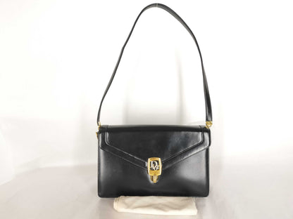 Christian Dior Christian Dior Logo Mini Shoulder Bag Leather/Black