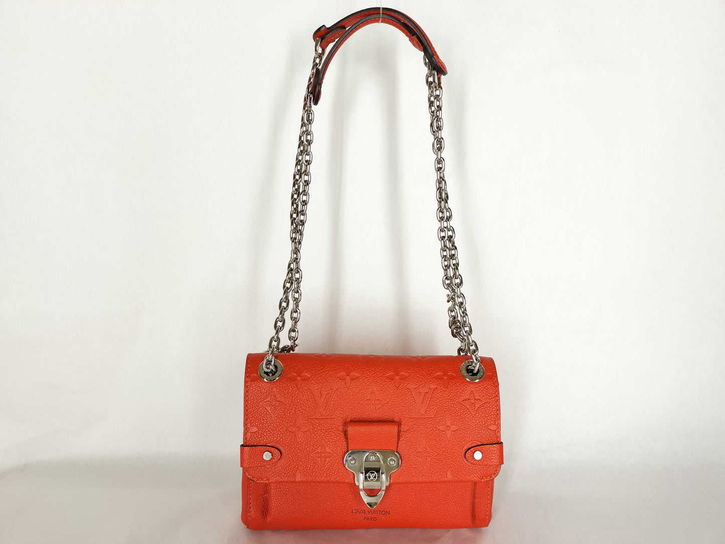 LOUIS VUITTON Monogram Empreinte LOUIS VUITTON Vavin BB Empreinte/Tonic Orange Shoulder Bag
