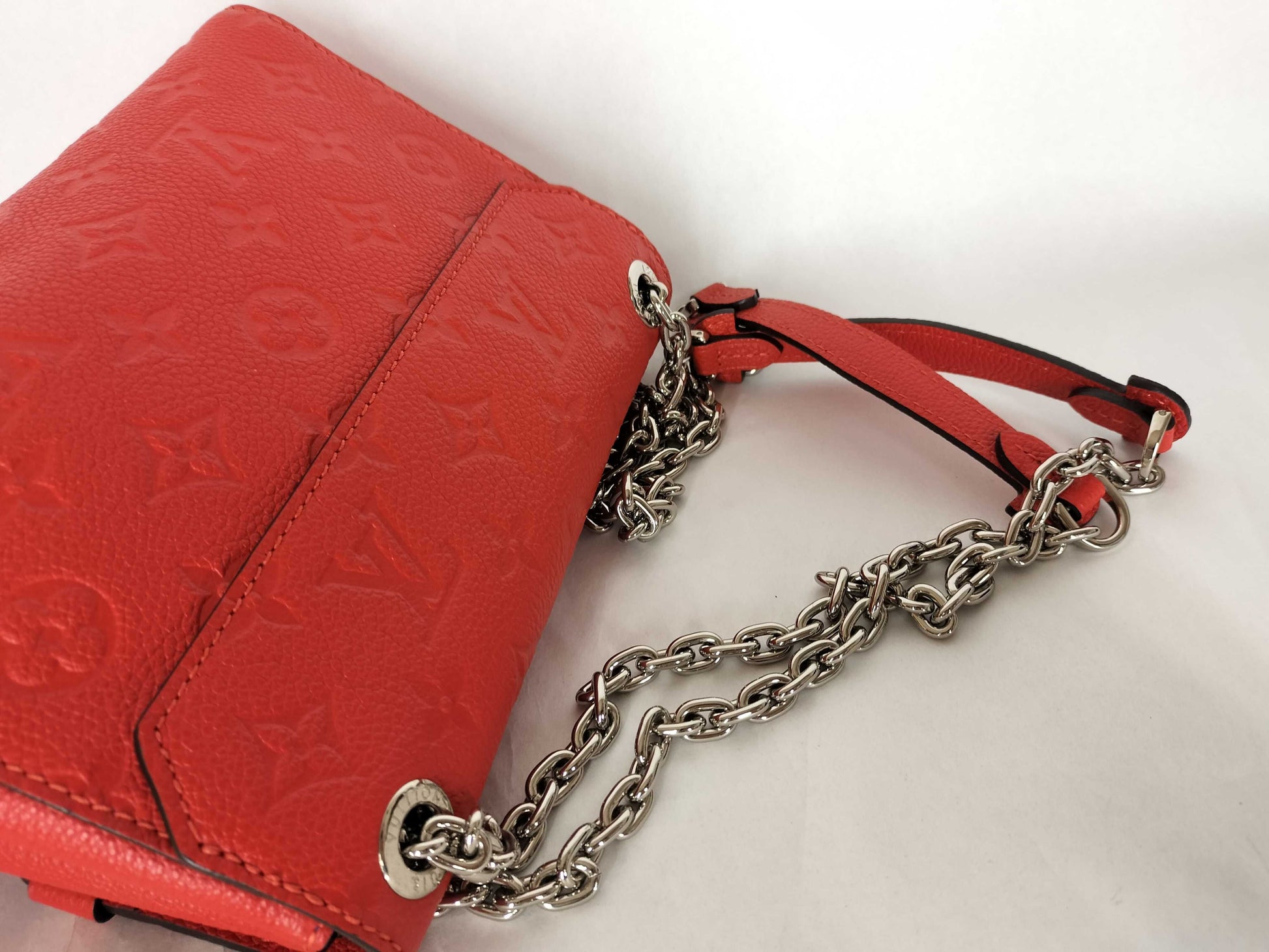 LOUIS VUITTON Monogram Empreinte LOUIS VUITTON Vavin BB Empreinte/Tonic Orange Shoulder Bag