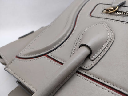 CELINE Luggage Mini Leather/Beige Handbag