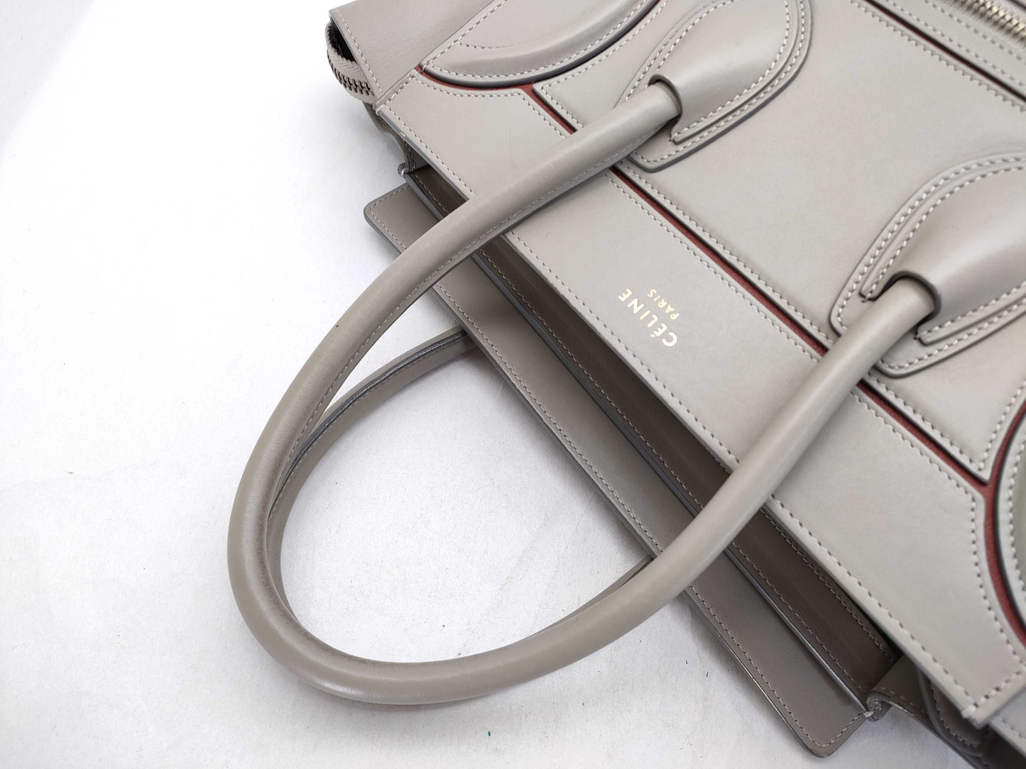 CELINE Luggage Mini Leather/Beige Handbag