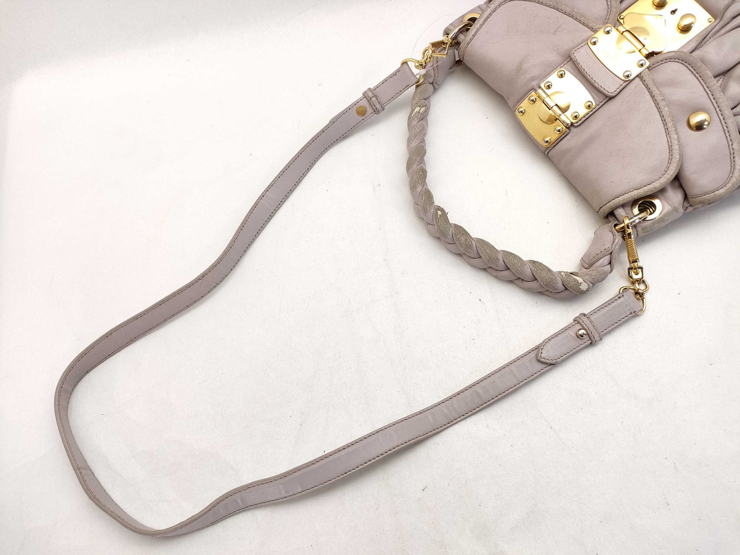 Miu Miu Miu Miu One-Shoulder Bag Leather/Pink Handbag