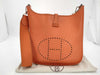 HERMES Evelyn 1PM Taurillon/Orange/□L Stamp/Silver Shoulder Bag