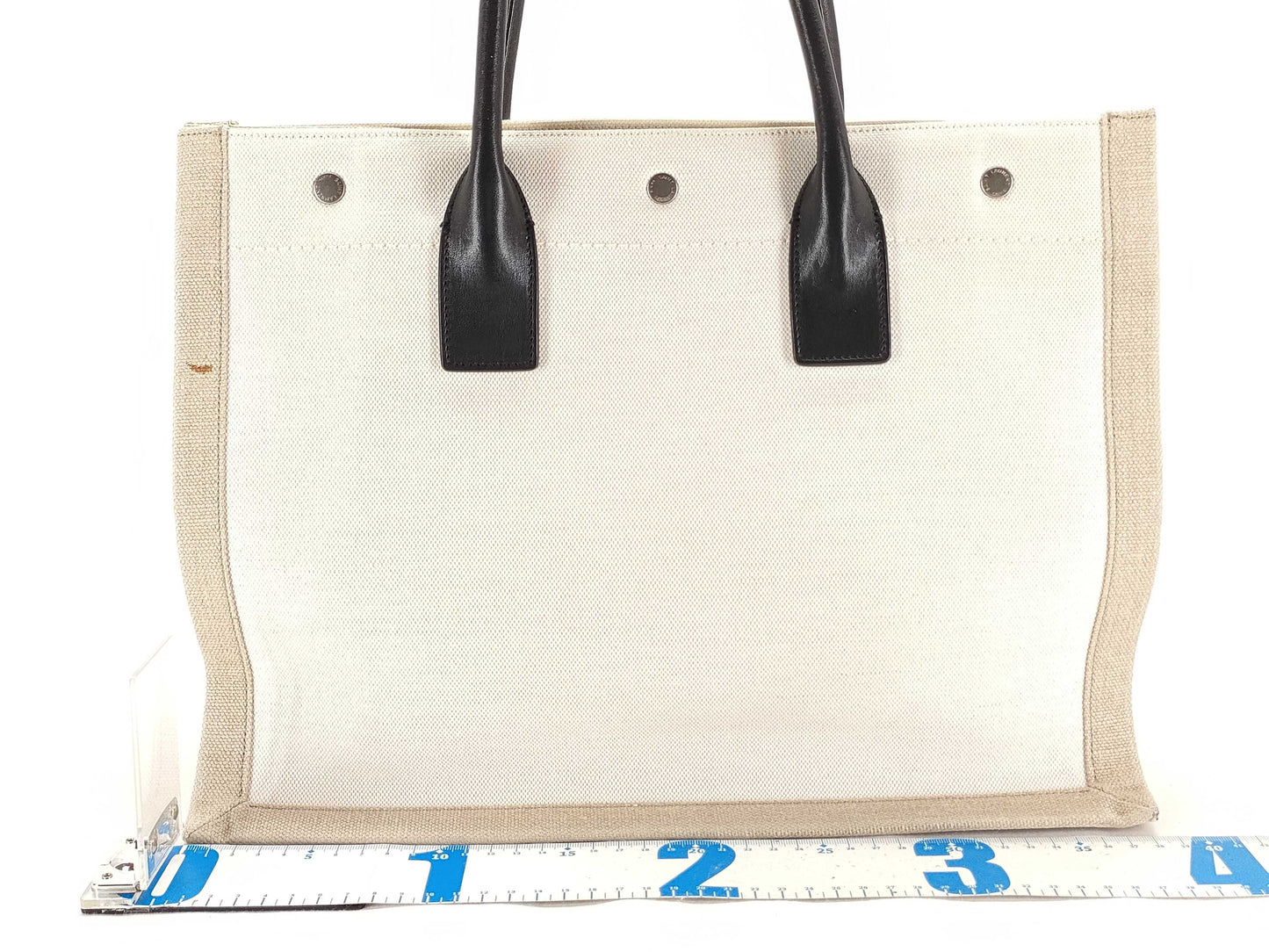 SAINT LAURENT Rive Gauche Tote Canvas/Ivory Tote Bag