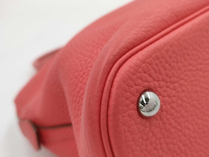 HERMES Bolide 31 Taurillon/Rose Jaipur/X Stamp/Silver Shoulder Bag