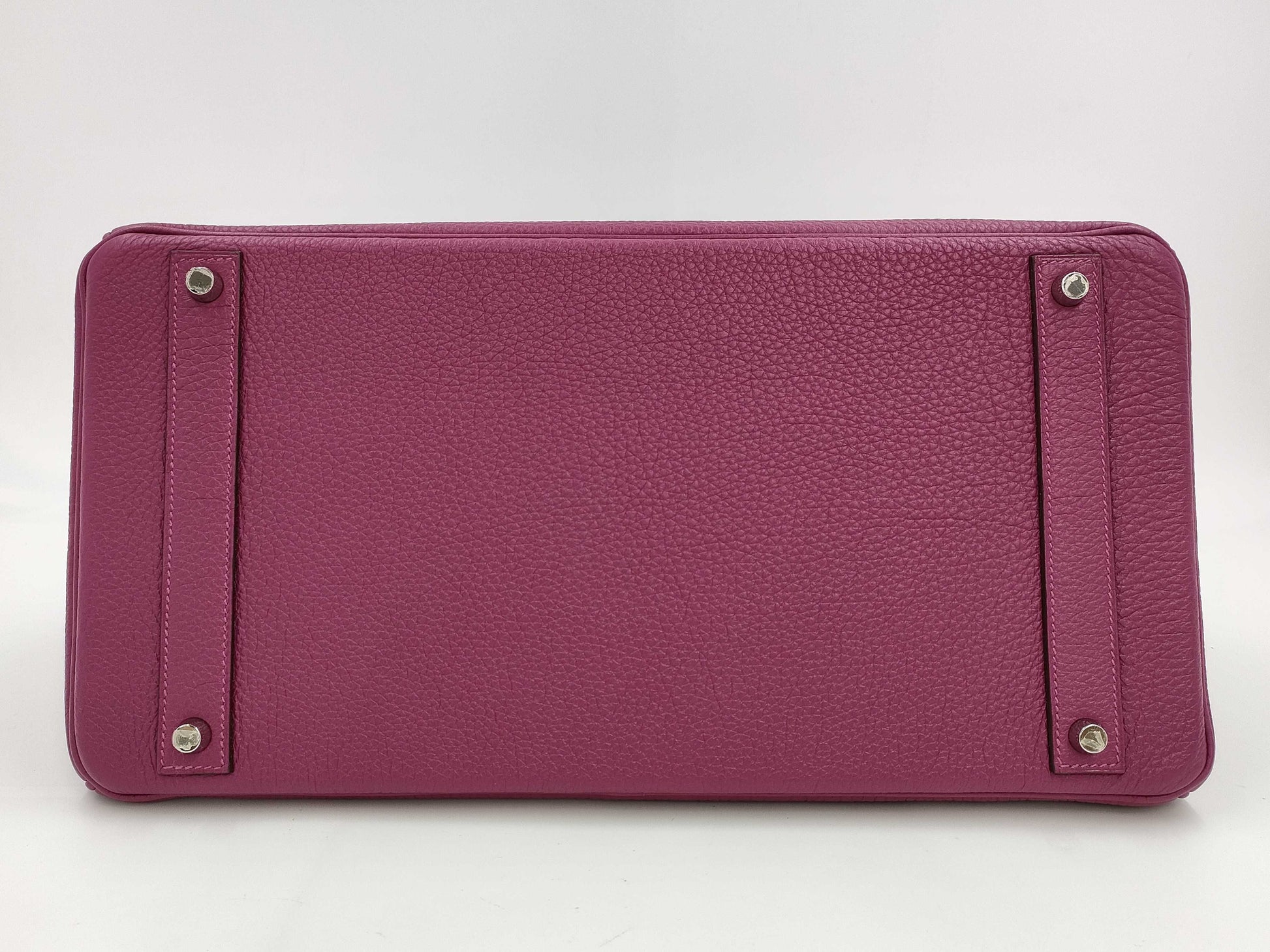 HERMES HERMES Birkin 40 Togo/Tosca/□O Stamp/Silver Handbag