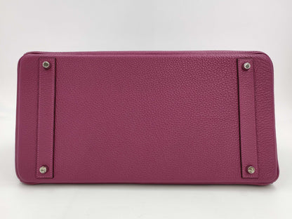 HERMES HERMES Birkin 40 Togo/Tosca/□O Stamp/Silver Handbag