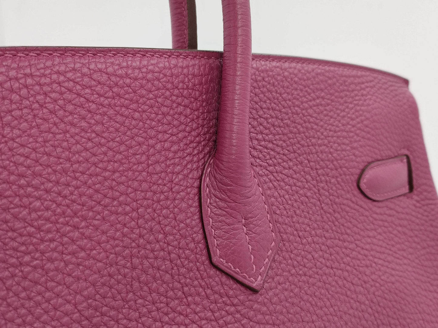 HERMES HERMES Birkin 40 Togo/Tosca/□O Stamp/Silver Handbag