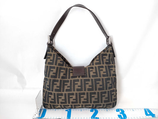 FENDI Zucca Mamma Bucket Shoulder Bag