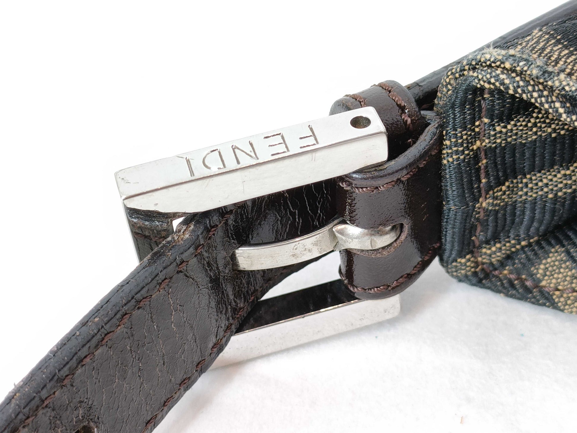 FENDI Zucca Mamma Bucket Shoulder Bag