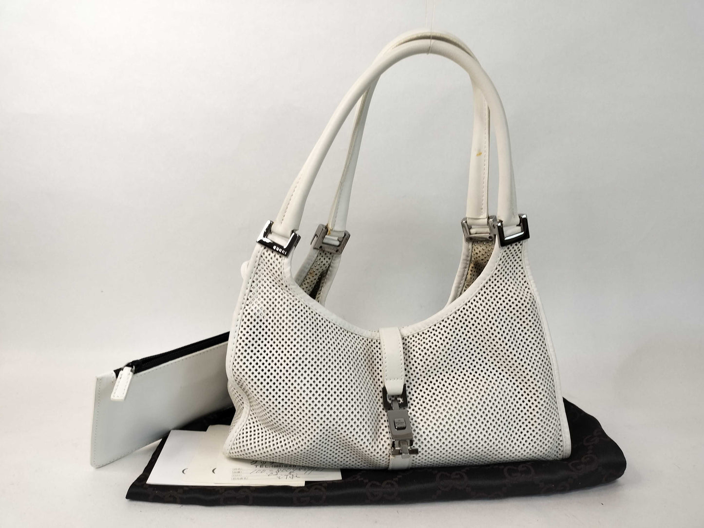 GUCCI Mesh Jackie Handbag with Pouch