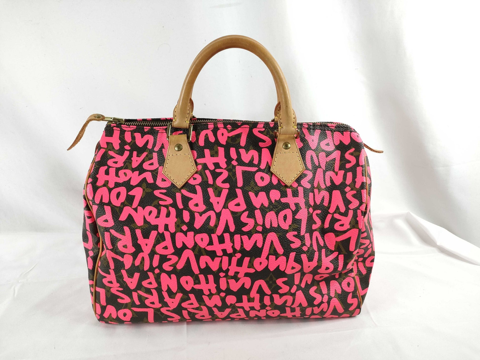LOUIS VUITTON Monogram Graffiti Louis Vuitton Speedy Graffiti Handbag