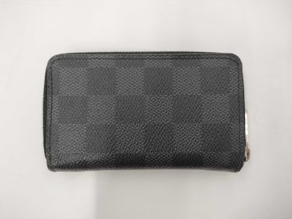 LOUIS VUITTON Zippy Coin Purse Damier Graphite Coin Case