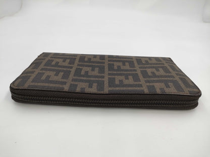 FENDI Organizer Zucca Round Zip Long Wallet