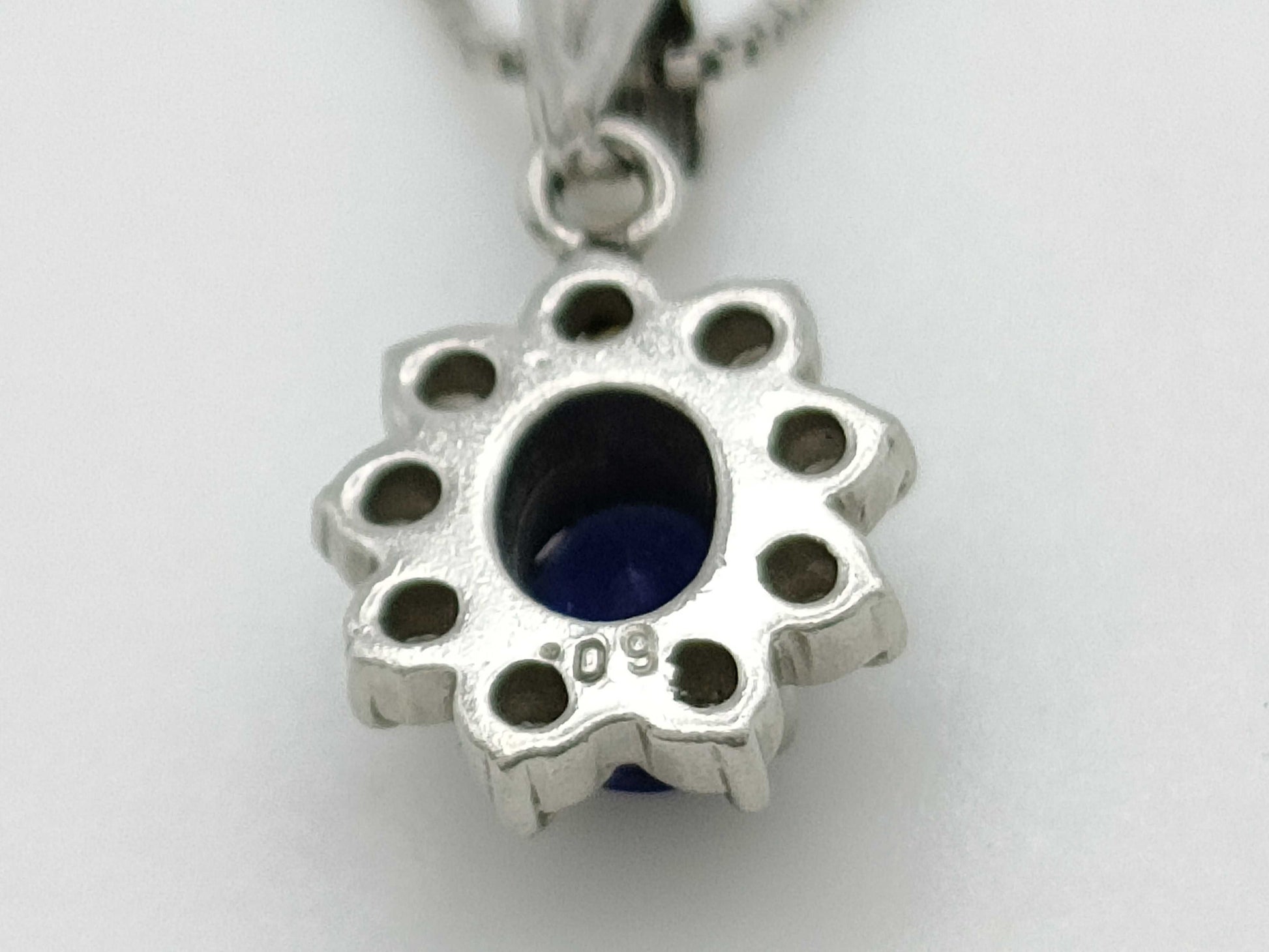 Sapphire D0.09ct PT900/850 2.9g Necklace 