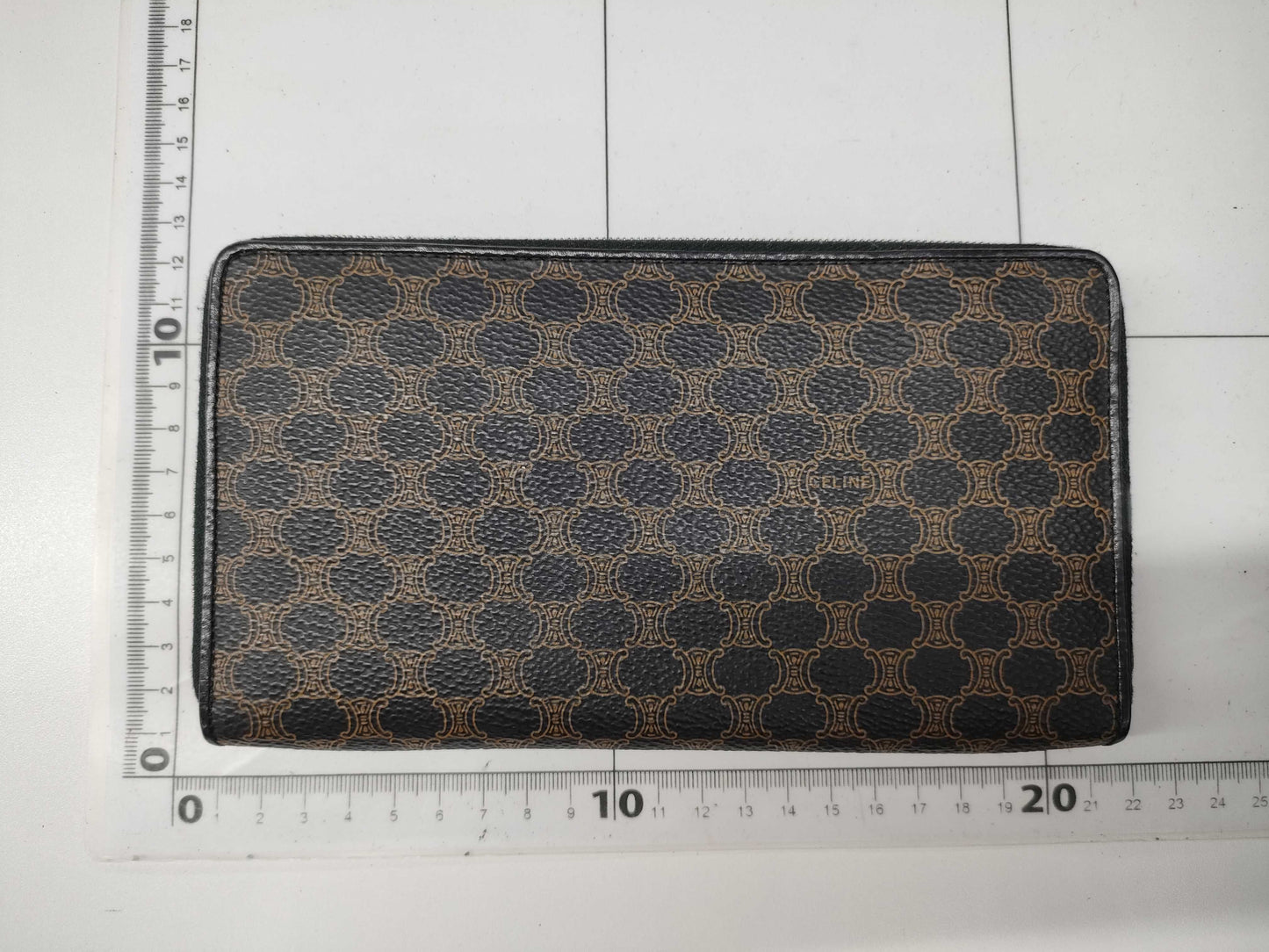 CELINE Macadam Round Zip Long Wallet