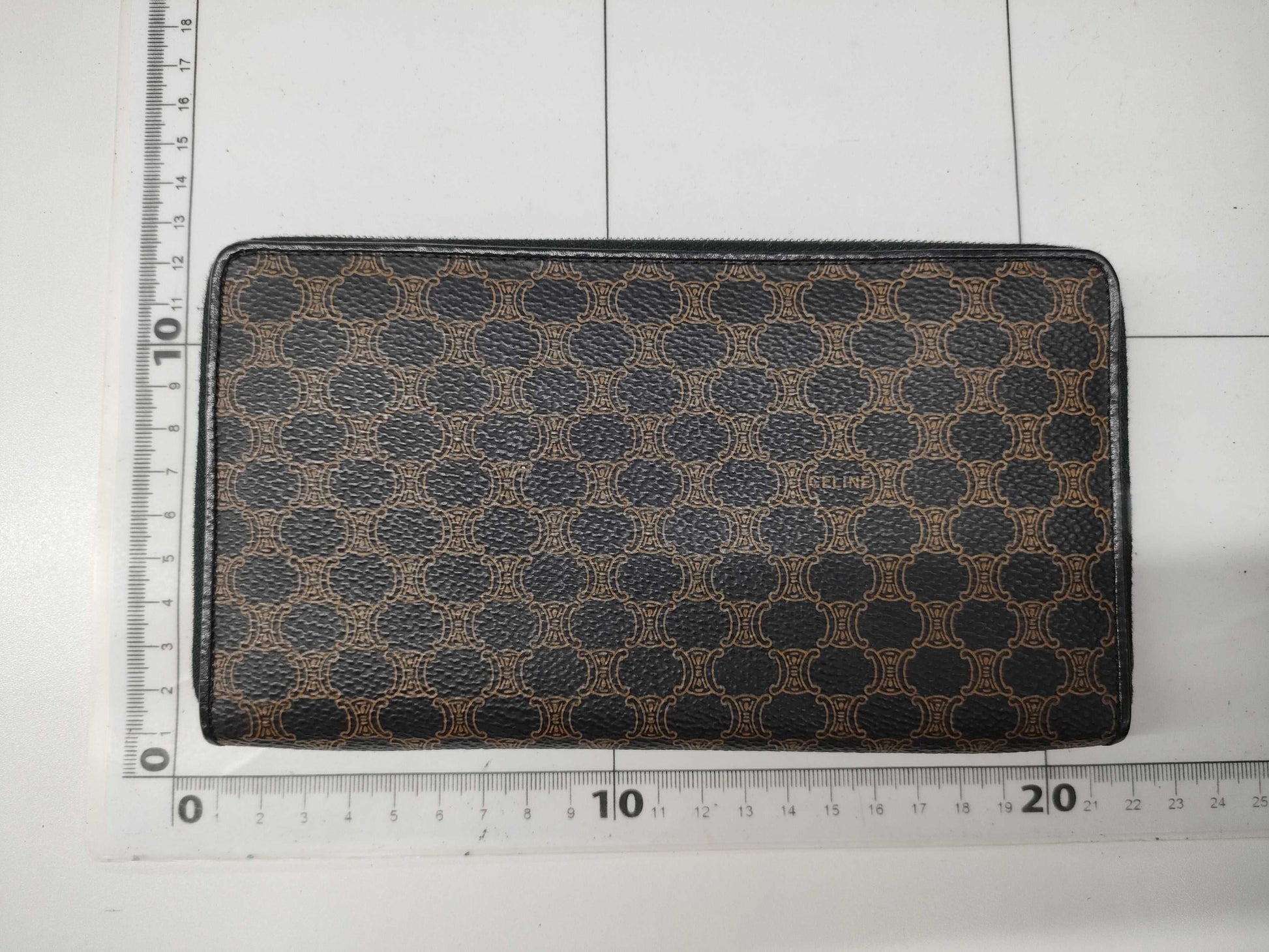 CELINE Macadam Round Zip Long Wallet