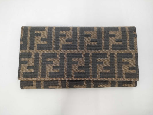 FENDI Zucca Bifold Long Wallet