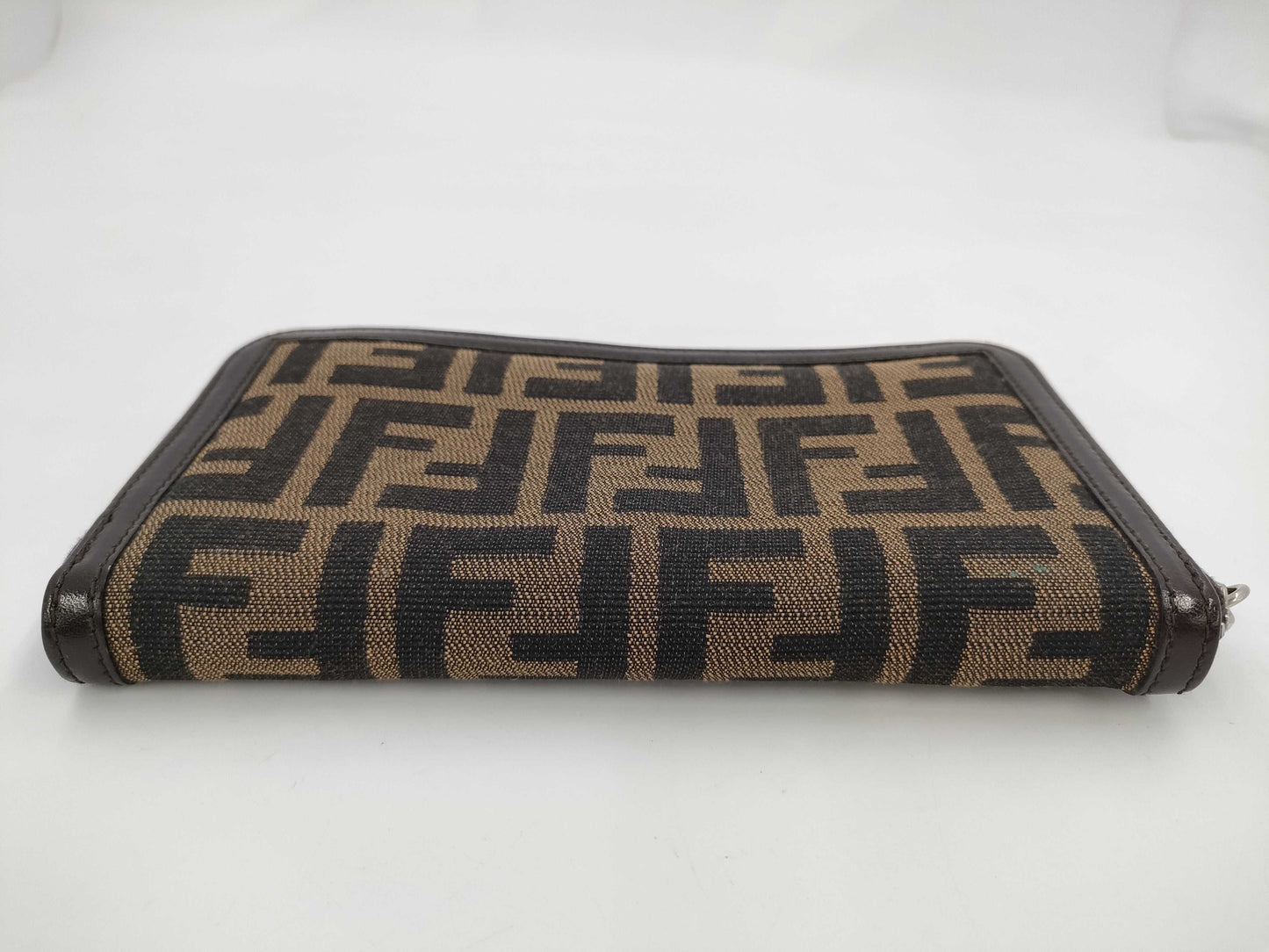 FENDI Zucca Round Zip Long Wallet