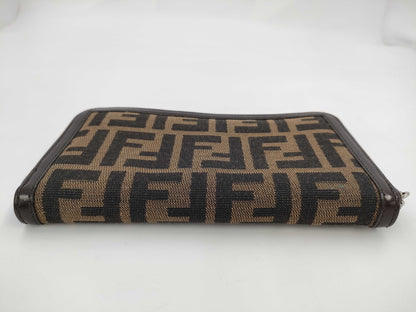 FENDI Zucca Round Zip Long Wallet