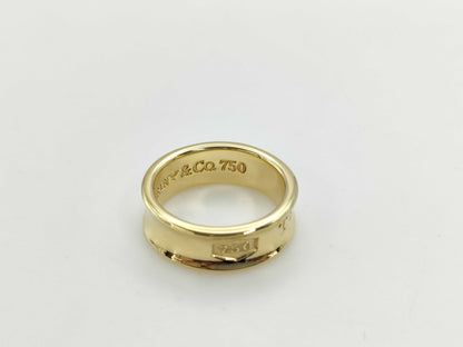 Tiffany & Co. Narrow 1837 Yellow Gold 750 6.0g Ring 