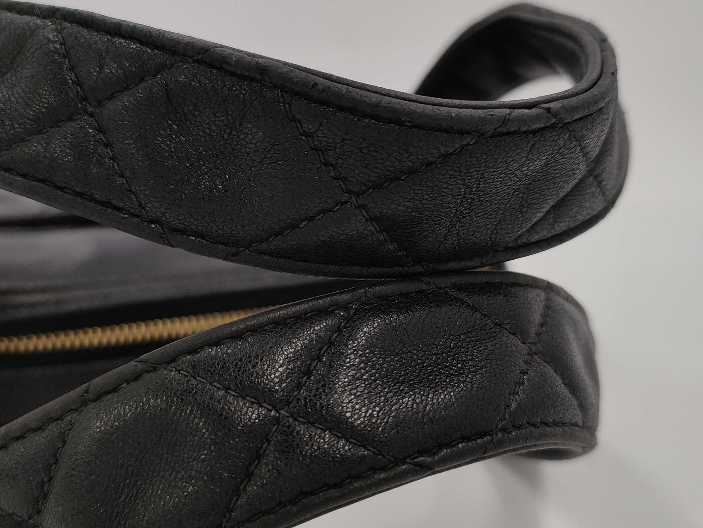 CHANEL Coco Mark Matelasse Black Handbag with Seal and Card