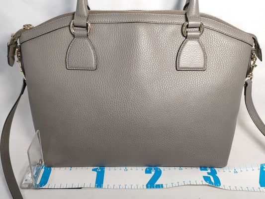 GUCCI Old Gucci All Leather Gray Tote Bag with Studs