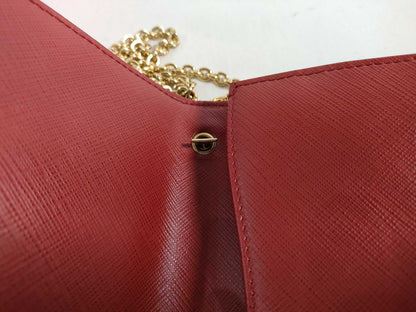 Salvatore Ferragamo Vara Chain Shoulder Bag, Red