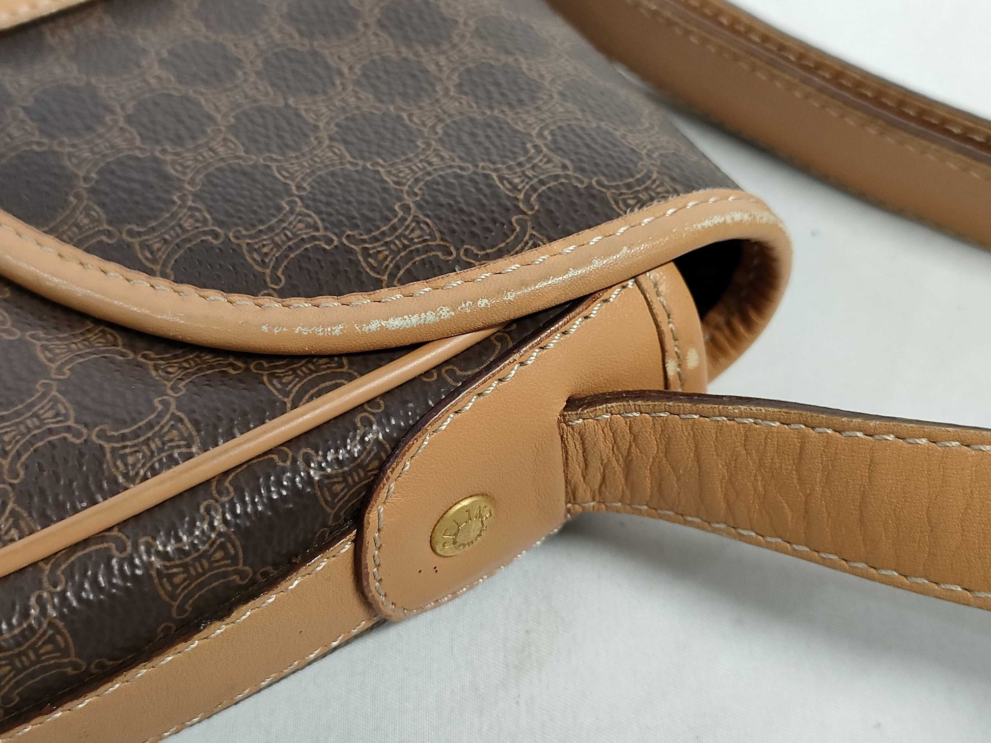 CELINE Macadam PVC Triomphe Shoulder Bag