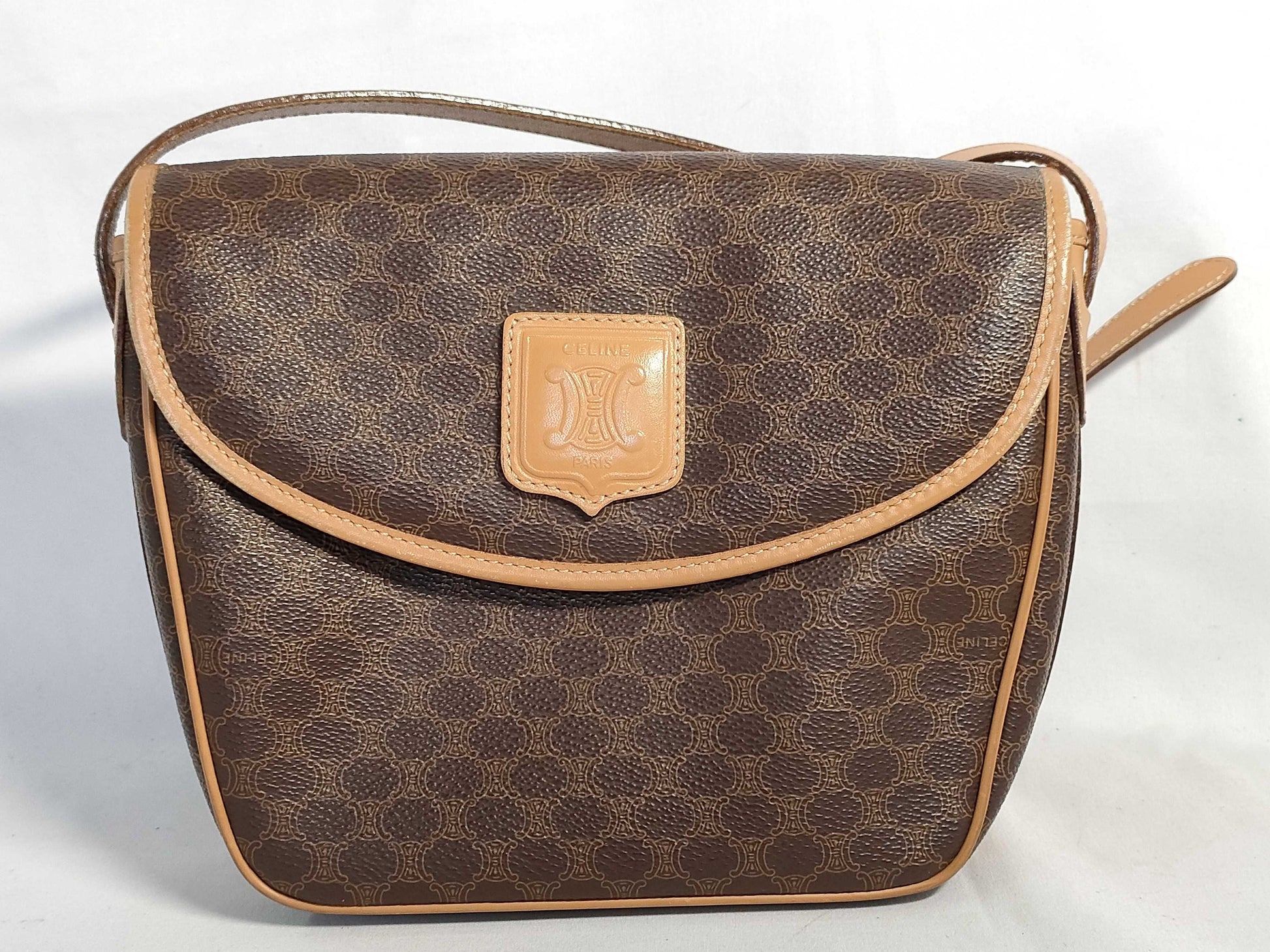 CELINE Macadam PVC Triomphe Shoulder Bag