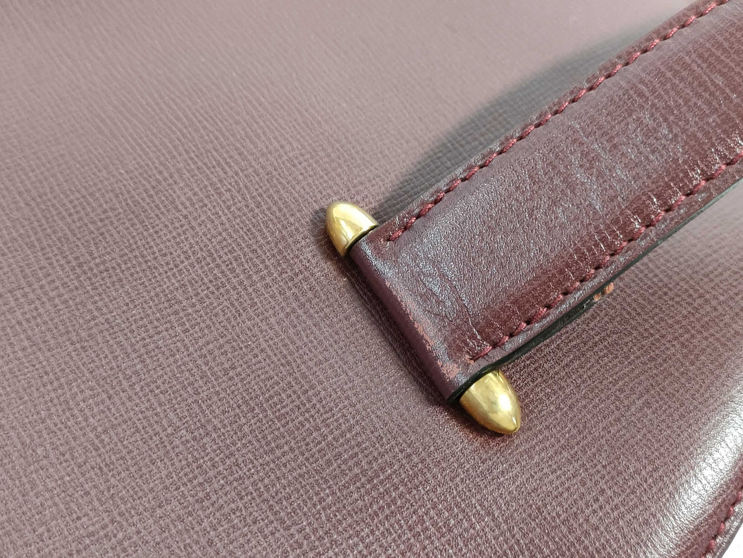 Cartier Must Cartier Must Line Leather Handbag Bordeaux Handbag