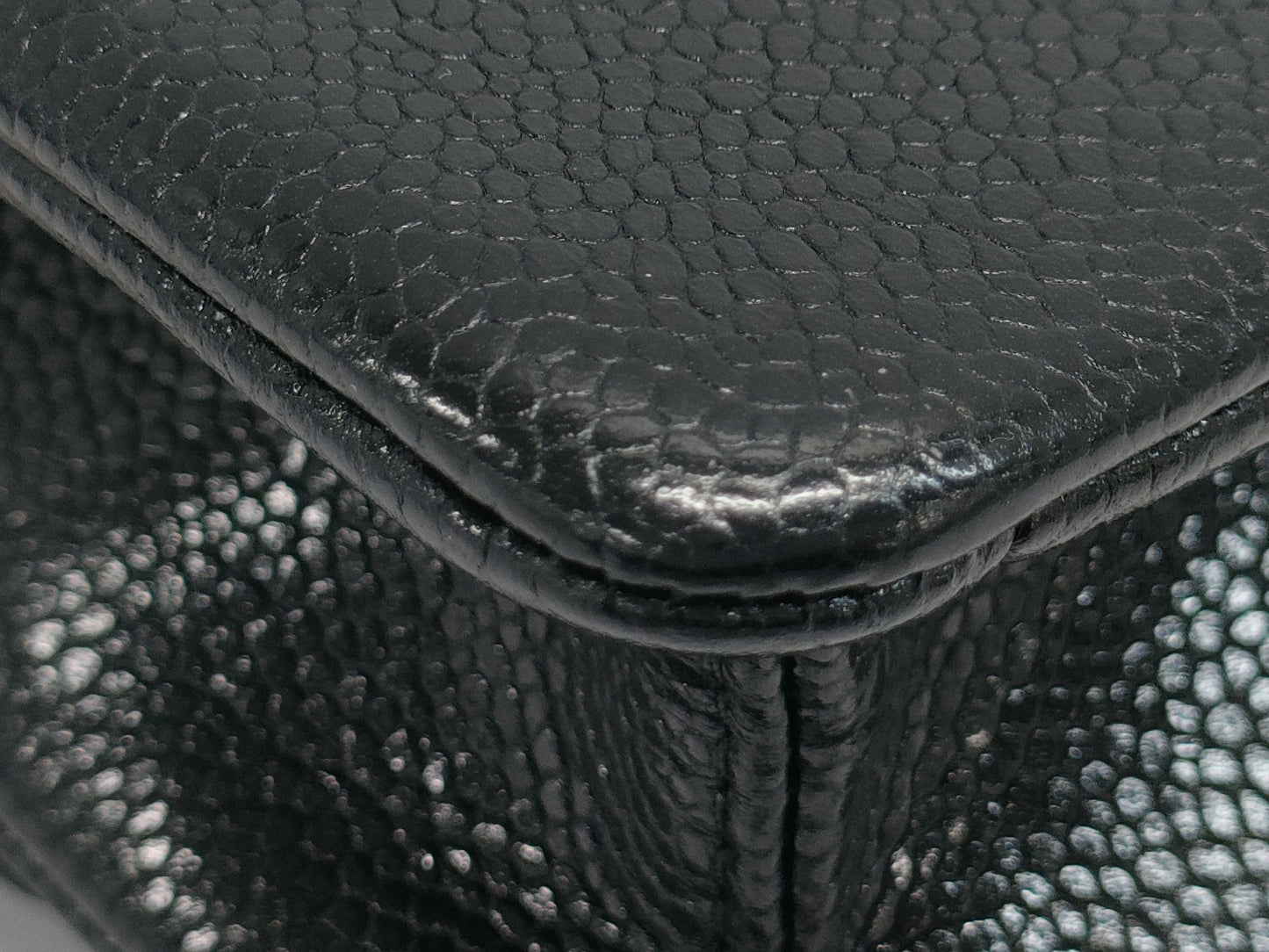 CHANEL Turnlock Caviar Skin Shoulder Bag Plate Shoulder Bag