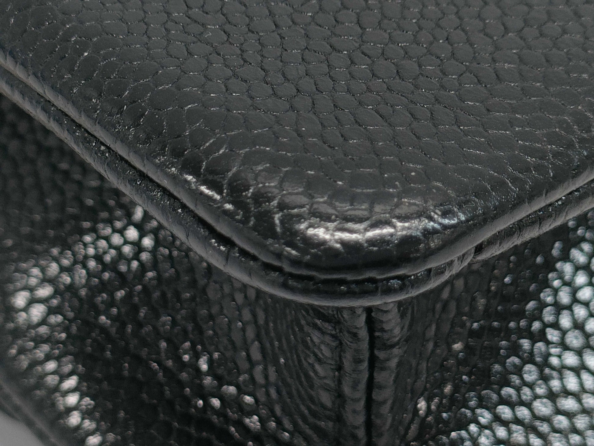 CHANEL Turnlock Caviar Skin Shoulder Bag Plate Shoulder Bag