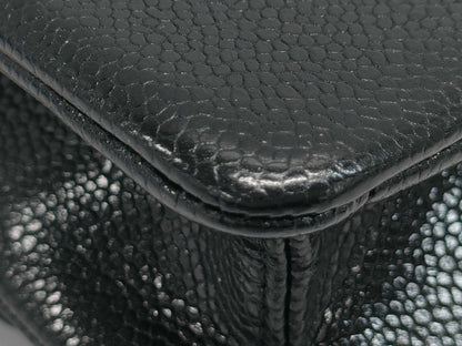 CHANEL Turnlock Caviar Skin Shoulder Bag Plate Shoulder Bag