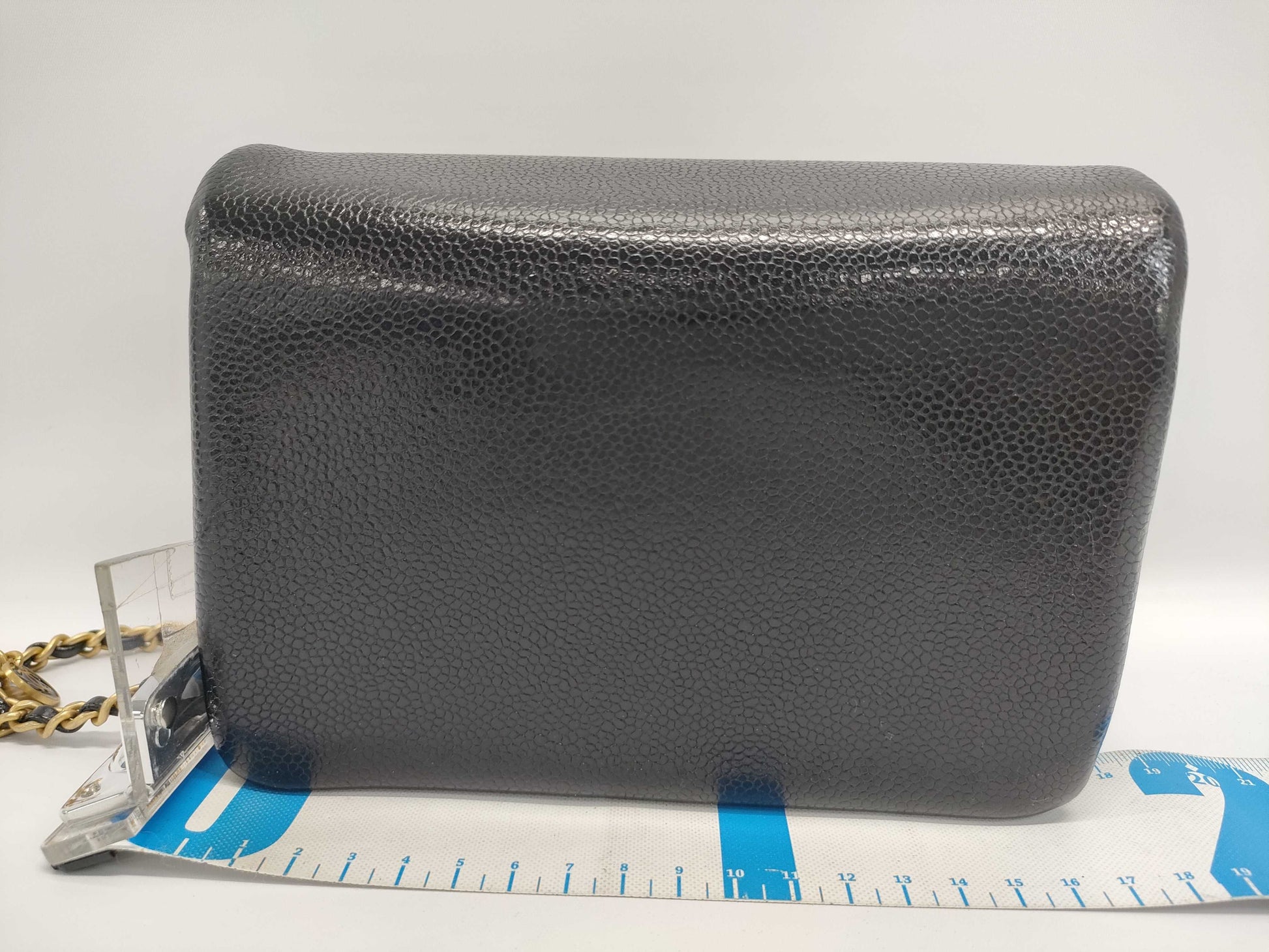 CHANEL Turnlock Caviar Skin Shoulder Bag Plate Shoulder Bag