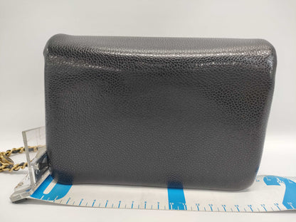 CHANEL Turnlock Caviar Skin Shoulder Bag Plate Shoulder Bag