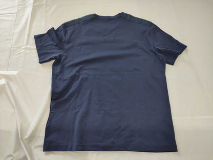 PRADA NFC Readable Triangle Logo Nylon T-Shirt, Size L