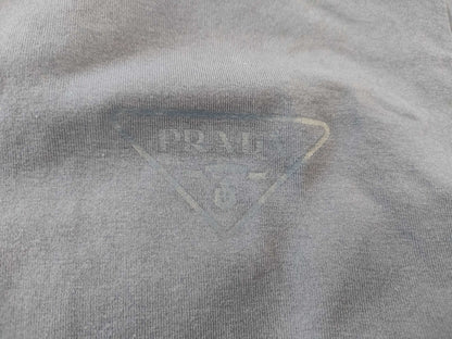 PRADA NFC Readable Triangle Logo Nylon T-Shirt, Size L