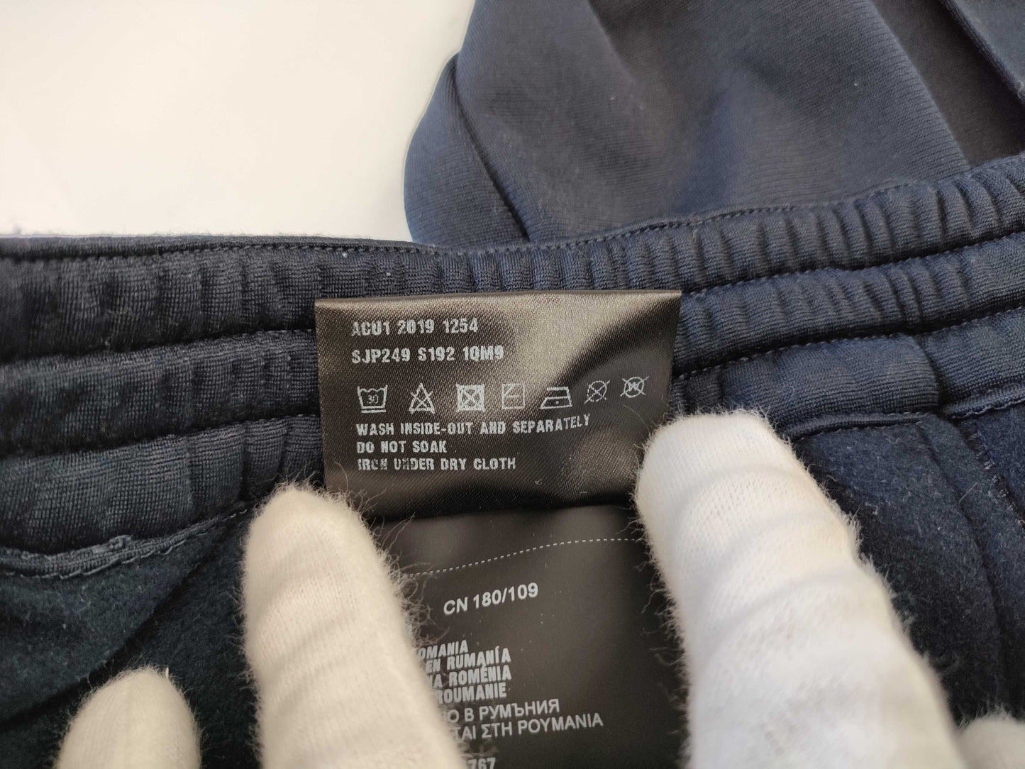 PRADA Prada Triangle Logo Men's Nylon Switch Pants, Navy/Black, Size L