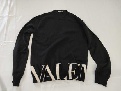VALENTINO Logo Knit Sweater with Current Tag, Men's Size M Tops