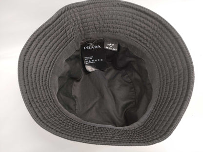 PRADA Prada 23 Re-Nylon Triangle Plate Bucket Hat, Size M Other Apparel