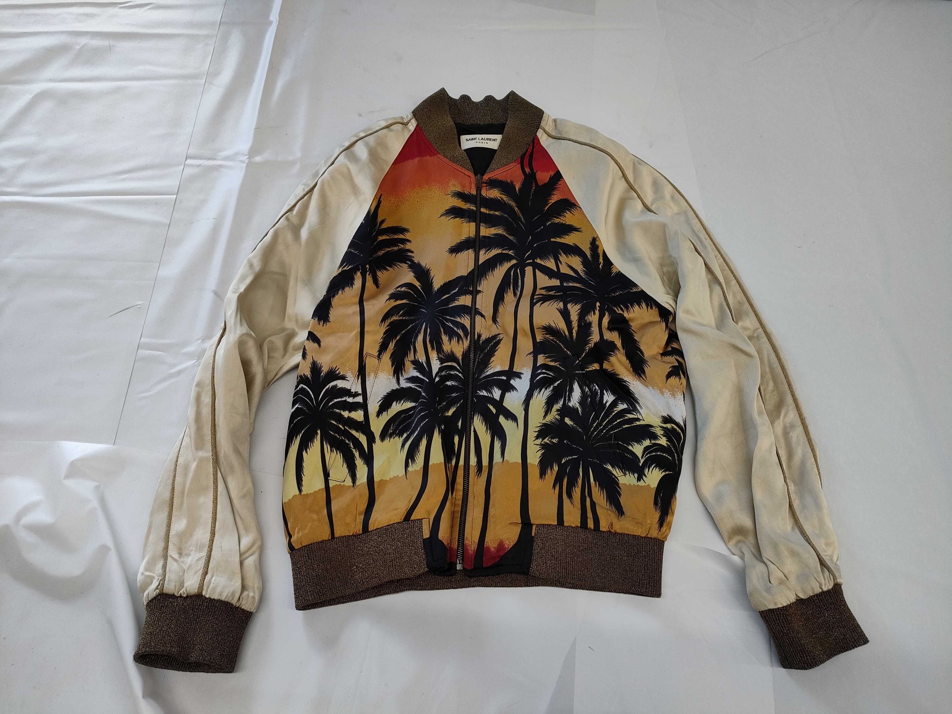SAINT LAURENT 16SS Palm Tree Souvenir Blouson Men's Size 42 Jacket