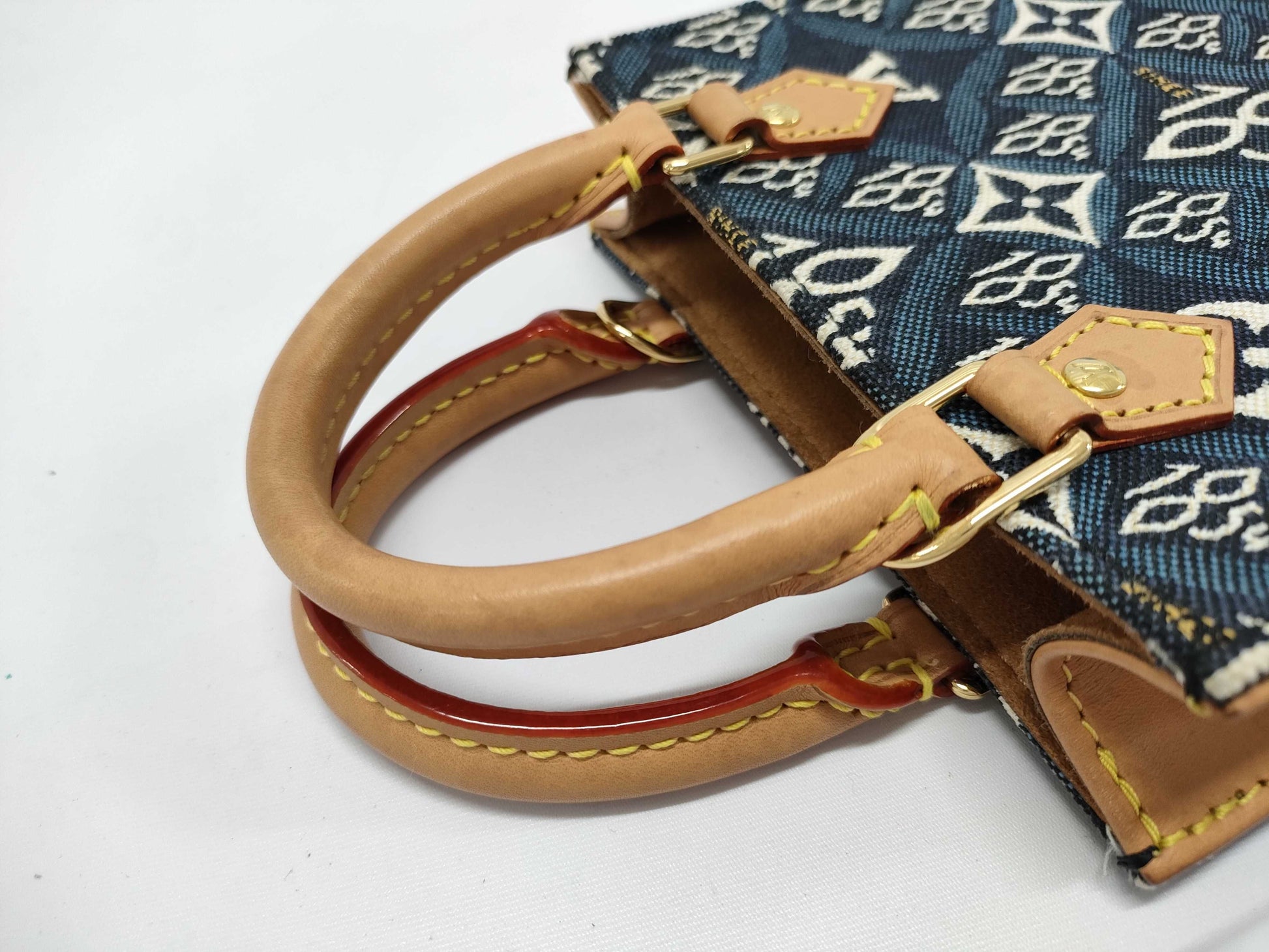 LOUIS VUITTON Jacquard Petite Sac Plat since 1854 Handbag