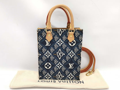 LOUIS VUITTON Jacquard Petite Sac Plat since 1854 Handbag