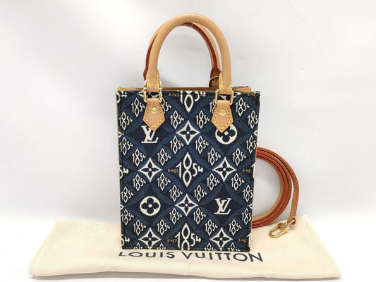 LOUIS VUITTON Jacquard Petite Sac Plat since 1854 Handbag