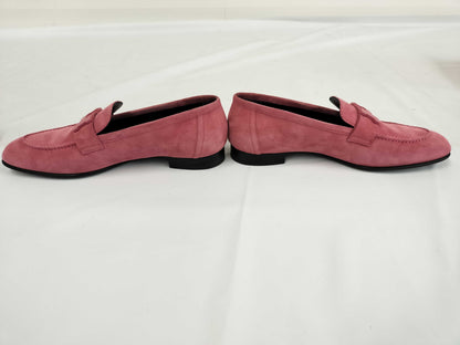 HERMES Paris Moccasin Suede Loafers Size 36.5