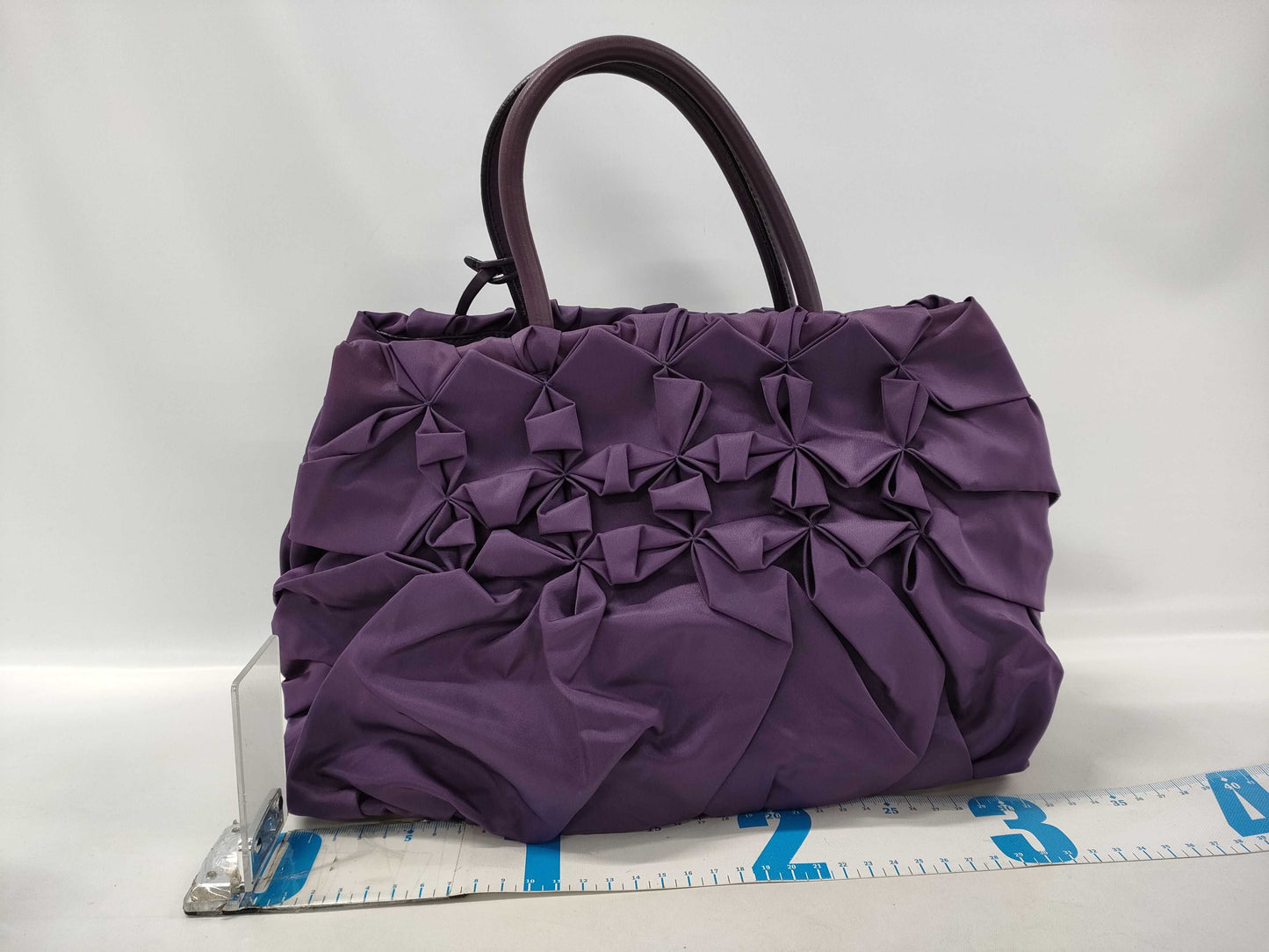 PRADA Tessuto Nylon Handbag Tote Bag Women's Purple Bag