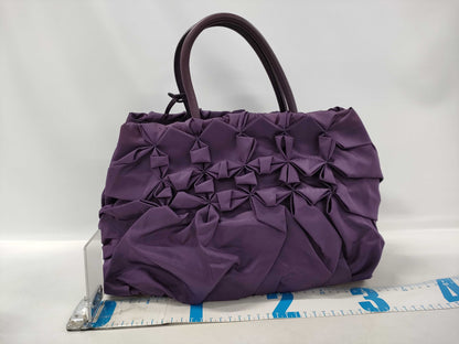 PRADA Tessuto Nylon Handbag Tote Bag Women's Purple Bag