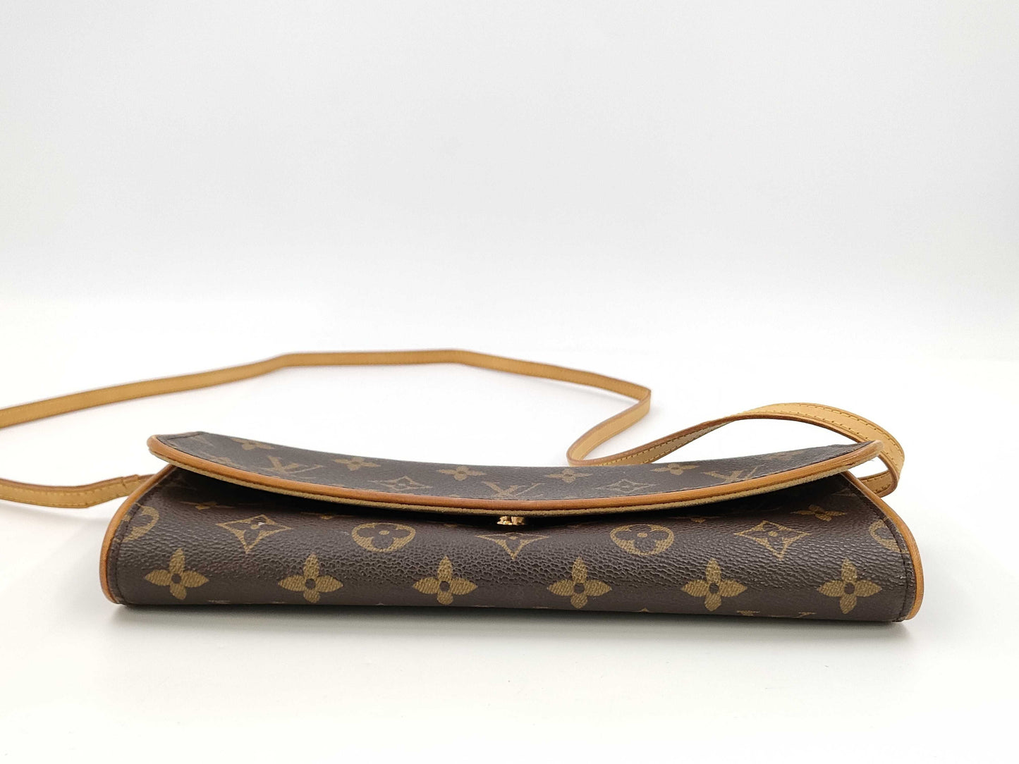 LOUIS VUITTON Monogram Pochette Twin GM M51852 CA1929 Brown Shoulder Bag