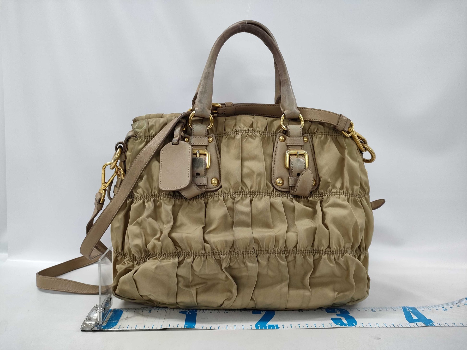 PRADA Prada 2-way shoulder bag, nylon gathered handbag